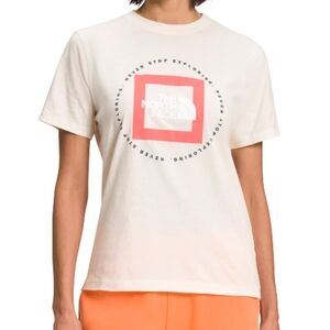 The North Face Cream and Orange Graphic Tee
